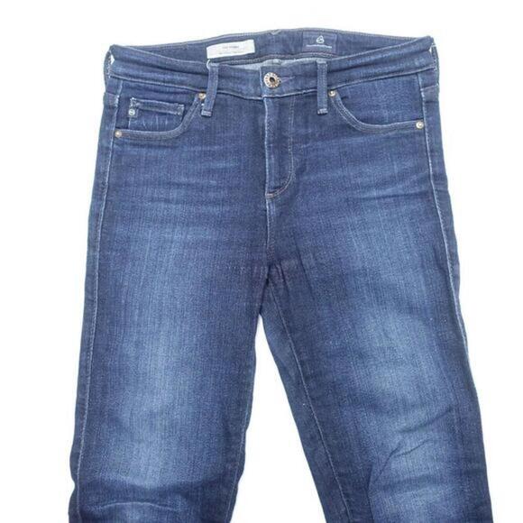 AG Adriano Goldschmied Jeans Women's 25 Blue Denim Mid-Rise Cigarette‎ Zip Fly - Picture 3 of 9